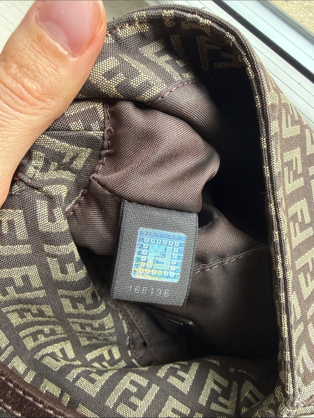 Fendi Brown FF Logo Mini Mama Baguette Shoulder Bag - Picture 5 of 8